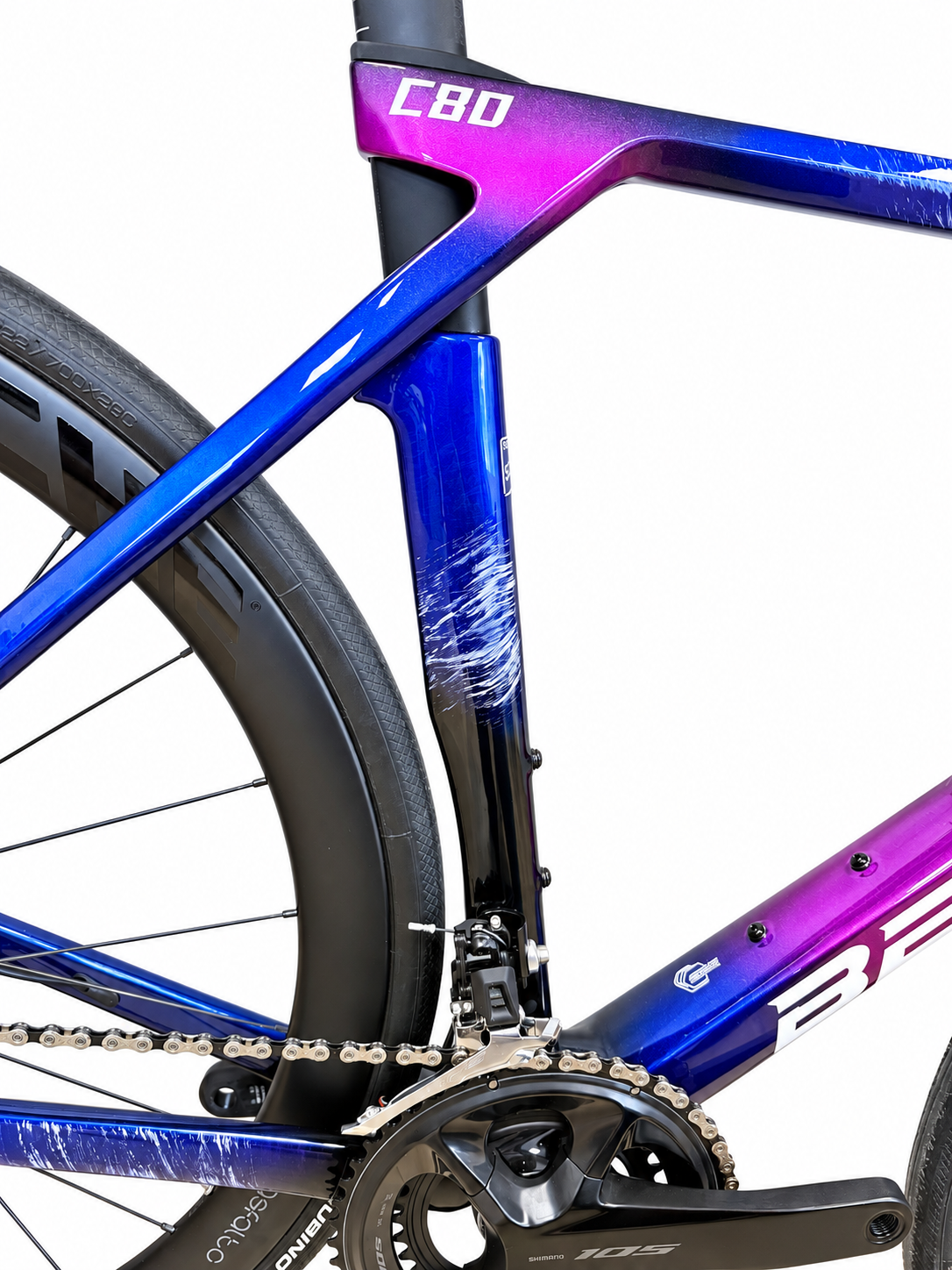 Bertin C80 noir violet — cadre carbone T800