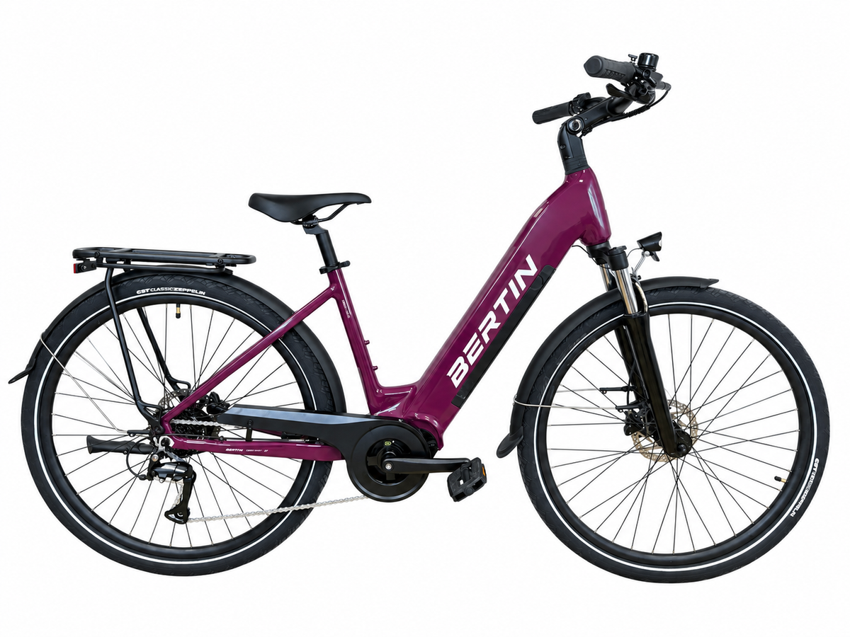 Bertin Urban Comfort 2027 Prune — Vue de profil sur fond blanc
