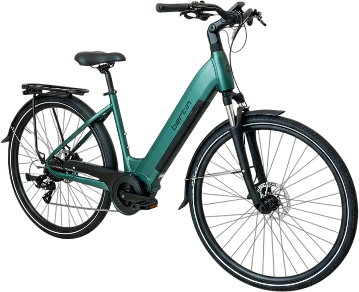 Bertin Urban Comfort Vert – Vélo Électrique Urbain 80Nm 720Wh