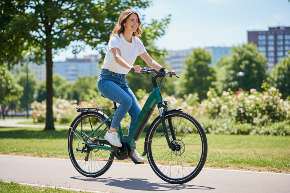 Bertin Urban Comfort Vert – Vélo Électrique Urbain 80Nm 720Wh