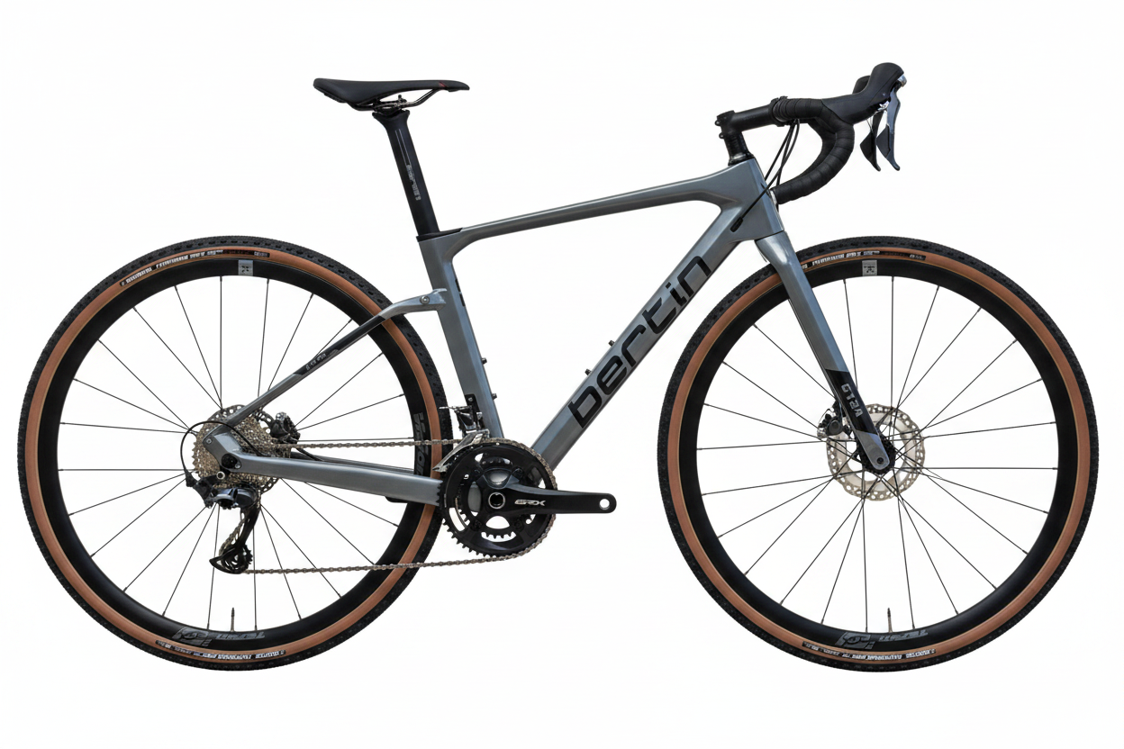 Bertin C134 gravel carbone gris fond blanc