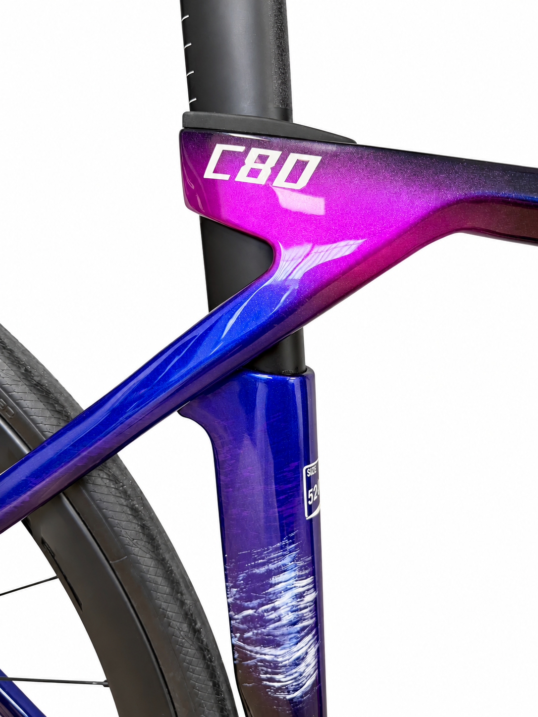 Bertin C80 noir violet — tige de selle carbone