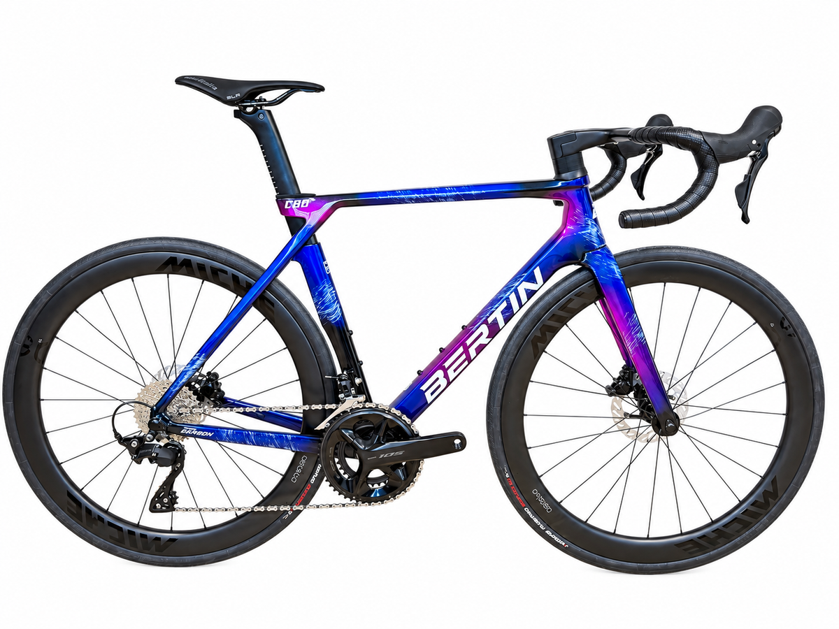Bertin C80 noir violet — vue de profil