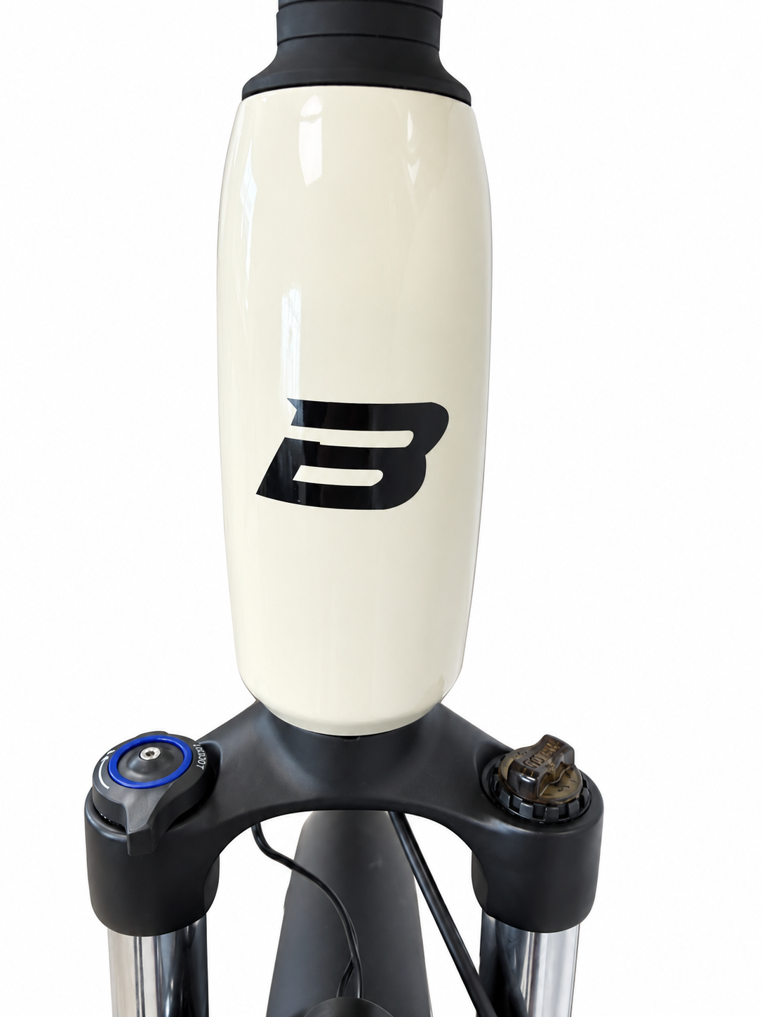 Bertin Urban Comfort 2027 Beige lin — Douille de direction, logo Bertin et fourche suspendue