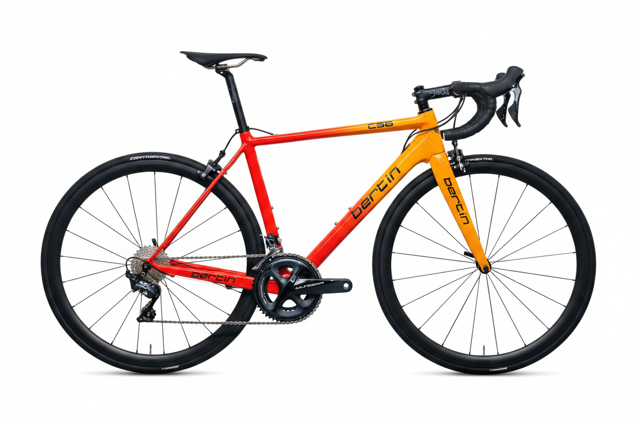 C56 Orange/rouge fond blanc
